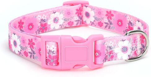Moonpet Dog Collars for Puppy X-Small Small Medium Large Dogs - Unisex Cute Design Boys Girls Dog Pet Collar Soft Adjustable Bohemia Fancy Floral Dog Collars-Daisy-S in Saudi Arabia