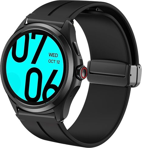 Compatible Ticwatch Pro 5 Smartwatch Bands, 24mm Soft Silicone Magnetic Buckle Sport Wristband Replacement Straps Compatible for Ticwatch Pro 5 Android Smartwatch in Saudi Arabia