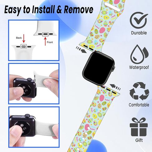 Watch Bands Compatible with Apple Watch 38mm 40mm 41mm 42mm 44mm 45mm 49mm for Women Men Silicone Wristbands Strap Replacement for IWatch Series SE 8 7 6 5 4 3 2 1 in Saudi Arabia