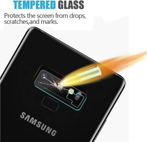 (4 عبوات) واقي عدسة الكاميرا المتوافق مع AKWOX Note 9، رفيع للغاية 0.2 مم 9H واقي عدسة الكاميرا من الزجاج الصلب المقوى لهاتف Samsung Galaxy Note 9، مضاد للخدش، مقاوم للغبار، نفاذية عالية in Kuwait