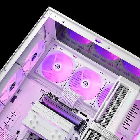 120mm ARGB PWM Computer Cooling Case Fan, 4-Pin (White, 3) in Saudi Arabia