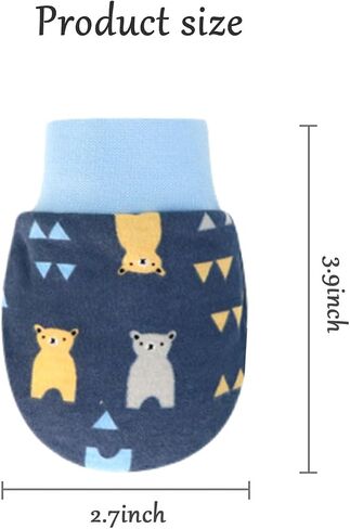 Baby Mittens No Scratch Mittens Infant Soft Gloves Mittens for 0-6 Months Boys Girls in Kuwait