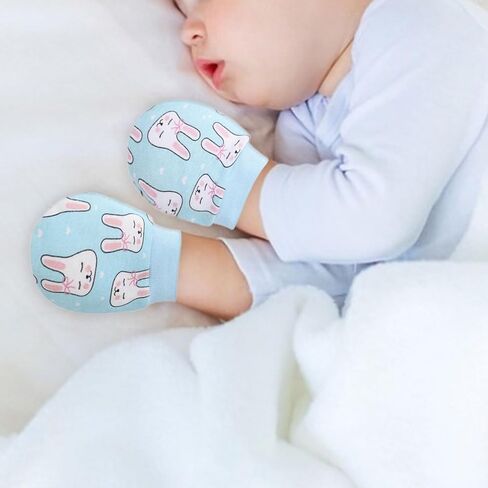 Baby Mittens No Scratch Mittens Infant Soft Gloves Mittens for 0-6 Months Boys Girls in Kuwait