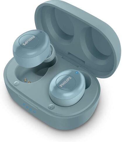 Philips T2205 In-ear True Wireless Headphones with IPX4 Splash Resistant, Super-small Portable Charging Case, Built-in Microphone, Up to 12 Hours (4+8) Playtime, Works with Voice Assistants, TAT2205BK in Saudi Arabia