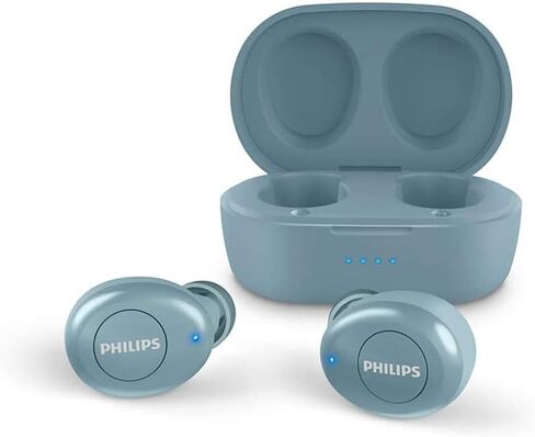 Philips T2205 In-ear True Wireless Headphones with IPX4 Splash Resistant, Super-small Portable Charging Case, Built-in Microphone, Up to 12 Hours (4+8) Playtime, Works with Voice Assistants, TAT2205BK in Saudi Arabia
