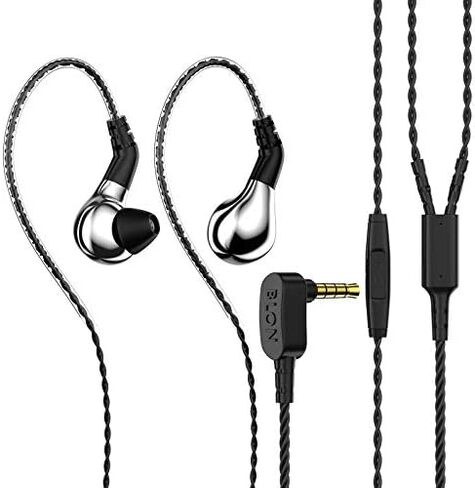 سماعة أذن H HIFIHEAR BLON BL03 داخل الأذن، محرك ديناميكي بغشاء كربون 10 مم داخل الأذن، هيكل معدني باس HiFi DJ داخل الأذن Monito مع كابل قابل للفصل ثنائي السن in Saudi Arabia