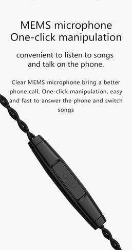 سماعة أذن H HIFIHEAR BLON BL03 داخل الأذن، محرك ديناميكي بغشاء كربون 10 مم داخل الأذن، هيكل معدني باس HiFi DJ داخل الأذن Monito مع كابل قابل للفصل ثنائي السن in Saudi Arabia