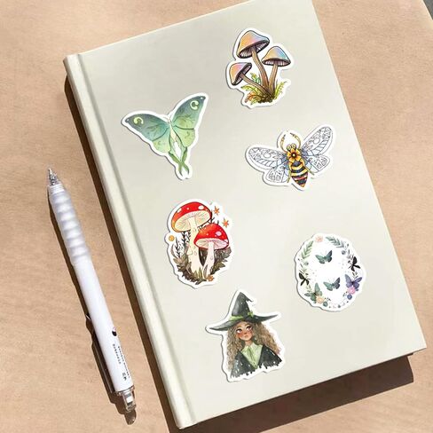 100 قطعة من ملصقات ساحرة الغابة، ملصقات الرسوم المتحركة العتيقة لقارورة المياه وزجاجات المياه وسجل القصاصات والكمبيوتر المحمول والكمبيوتر ولوح التزلج، ملصقات فينيل مقاومة للماء للمراهقين والبالغين in Kuwait