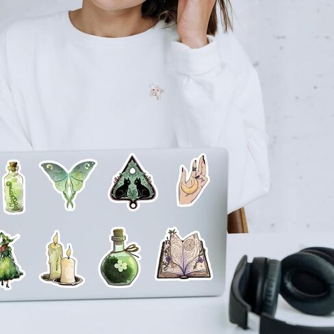 100 قطعة من ملصقات ساحرة الغابة، ملصقات الرسوم المتحركة العتيقة لقارورة المياه وزجاجات المياه وسجل القصاصات والكمبيوتر المحمول والكمبيوتر ولوح التزلج، ملصقات فينيل مقاومة للماء للمراهقين والبالغين in Kuwait