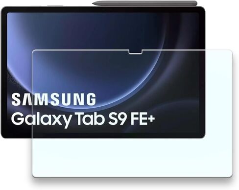 واقي شاشة Tab متوافق مع هاتف Samsung Galaxy Tab S9 FE+ 12.4 بوصة، طبقة مقسى عالية الدقة، صلابة 9H، مضاد للخدش، حساس للمس، حماية من السقوط [عبوة واحدة] in Kuwait