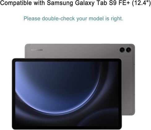 واقي شاشة Tab متوافق مع هاتف Samsung Galaxy Tab S9 FE+ 12.4 بوصة، طبقة مقسى عالية الدقة، صلابة 9H، مضاد للخدش، حساس للمس، حماية من السقوط [عبوة واحدة] in Kuwait