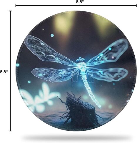 Mouse Pad, White Spider Web Round Desk Mat, 8.8" Red Cellular Background Round Gaming Mouse Pad with Non-Slip Base and Stitched Edge, Round Computer Keyboard Mouse Mat for Home Office Work,0.12" Thick in Kuwait