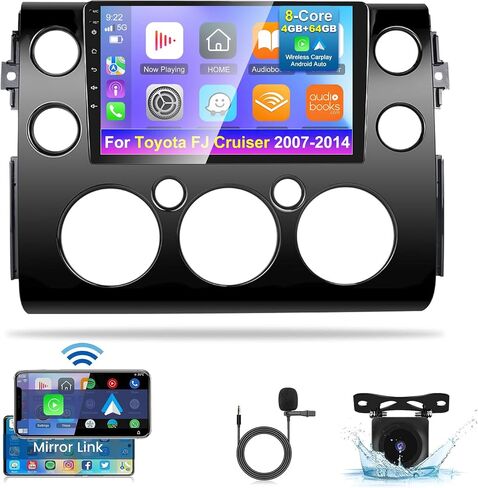 [8 Core 4+64G] Android 13 Car Radio for Toyota FJ Cruiser 2007-2014 - Wireless Carplay and Android Auto - 9 Inch 1280 * 720 IPS Touch Screen Car Stereo - DSP 32 EQ/GPS/WiFi/SWC + AHD Backup Camera in Saudi Arabia