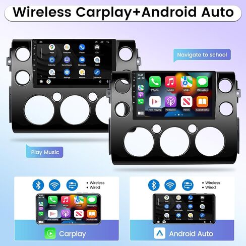 [8 Core 4+64G] Android 13 Car Radio for Toyota FJ Cruiser 2007-2014 - Wireless Carplay and Android Auto - 9 Inch 1280 * 720 IPS Touch Screen Car Stereo - DSP 32 EQ/GPS/WiFi/SWC + AHD Backup Camera in Saudi Arabia