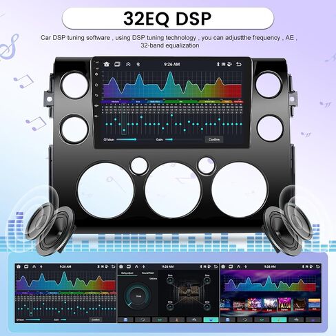 [8 Core 4+64G] Android 13 Car Radio for Toyota FJ Cruiser 2007-2014 - Wireless Carplay and Android Auto - 9 Inch 1280 * 720 IPS Touch Screen Car Stereo - DSP 32 EQ/GPS/WiFi/SWC + AHD Backup Camera in Saudi Arabia