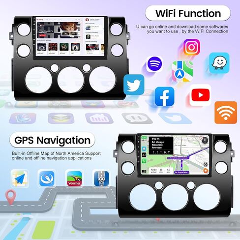 [8 Core 4+64G] Android 13 Car Radio for Toyota FJ Cruiser 2007-2014 - Wireless Carplay and Android Auto - 9 Inch 1280 * 720 IPS Touch Screen Car Stereo - DSP 32 EQ/GPS/WiFi/SWC + AHD Backup Camera in Saudi Arabia