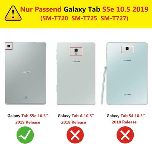 Case for Samsung Galaxy Tab S5e 10.5 inch 2019 (SM-T720 SM-T725 SM-T727), PU Leather Soft Silicone Back Cover Card Holder Stand Case, with Stylus Pen,Screen Film (Tree Purple) in Saudi Arabia