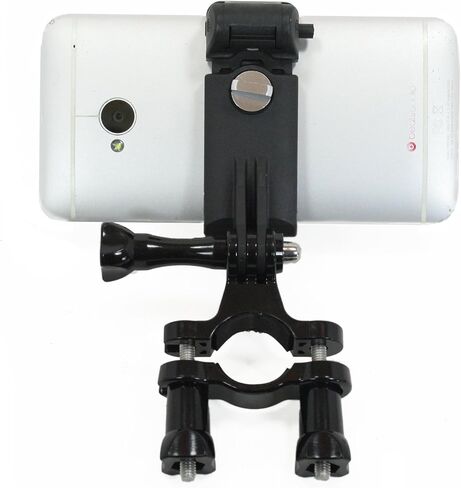 Action Mount® | Pole Mounting Bracket with Locking Phone Clamp. Attach Your Phone to Any Pole for Use with Sport Camera. Compatible with GoPro Cameras and Accessories. (Tube Mount w/Phone Mount) in Kuwait