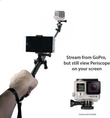 Action Mount® | Pole Mounting Bracket with Locking Phone Clamp. Attach Your Phone to Any Pole for Use with Sport Camera. Compatible with GoPro Cameras and Accessories. (Tube Mount w/Phone Mount) in Kuwait