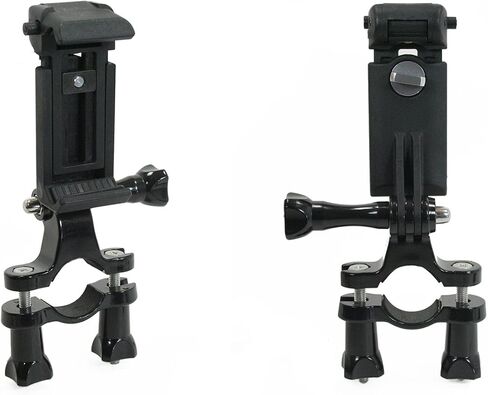 Action Mount® | Pole Mounting Bracket with Locking Phone Clamp. Attach Your Phone to Any Pole for Use with Sport Camera. Compatible with GoPro Cameras and Accessories. (Tube Mount w/Phone Mount) in Kuwait