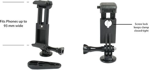 Action Mount® | Pole Mounting Bracket with Locking Phone Clamp. Attach Your Phone to Any Pole for Use with Sport Camera. Compatible with GoPro Cameras and Accessories. (Tube Mount w/Phone Mount) in Kuwait