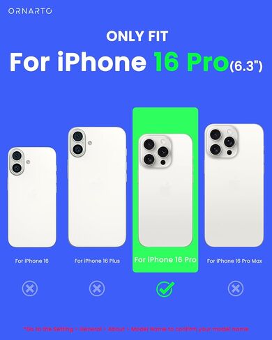 ORNARTO Air Case for iPhone 16 Pro Max Clear, Compatible with MagSafe, Military-Grade Drop Protection Cover with Built-in Air-Pink in Kuwait