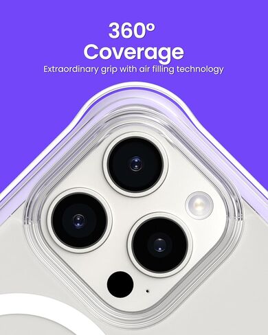 جراب ORNARTO لهاتف iPhone 16 Pro، شفاف، مناسب لـ MagSafe، وردي in Saudi Arabia