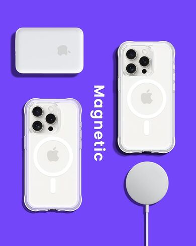 جراب ORNARTO لهاتف iPhone 16 Pro، شفاف، مناسب لـ MagSafe، وردي in Saudi Arabia