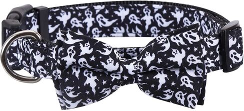 Halloween Dog Collar with Removable Cute Bow Tie Adjustable Pet Collars Medium in Saudi Arabia