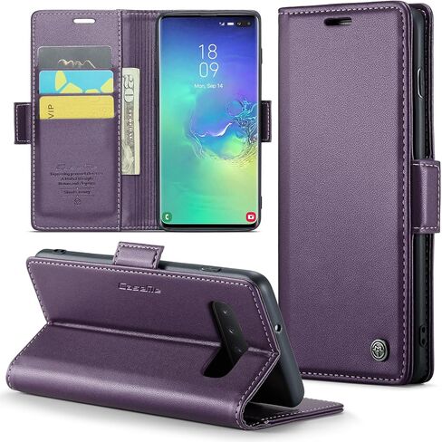 Case for Samsung Galaxy S22 Ultra Wallet Case, RFID Blocking PU Leather Flip Folio Cover Card Holder Kickstand Shockproof Phone Case Compatible with Samsung Galaxy S22 Ultra, Blue Green in Saudi Arabia