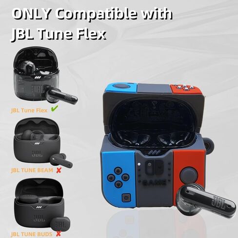 SKPY Case Compatible with JBL Tune Flex, Cute Cartoon Silicone Protective Cover, Gift for Boys Men Girls (Game) in Saudi Arabia