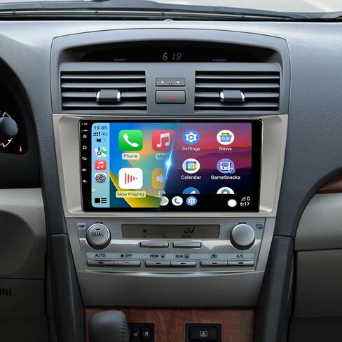 BINIZE Android Car Stereo متوافق مع Toyota Camry 2007 2008 2009 2010 2011، 9 بوصة راديو السيارة رئيس وحدة شاشة تعمل باللمس ستيريو السيارة، CarPlay اللاسلكي، Android Auto، GPS، WiFi، كاميرا احتياطية in Kuwait