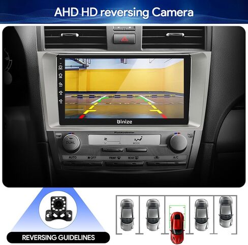 BINIZE Android Car Stereo متوافق مع Toyota Camry 2007 2008 2009 2010 2011، 9 بوصة راديو السيارة رئيس وحدة شاشة تعمل باللمس ستيريو السيارة، CarPlay اللاسلكي، Android Auto، GPS، WiFi، كاميرا احتياطية in Kuwait