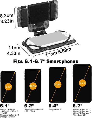 Tactical Plate Carrier MOLLE Vest Phone Holder Universal Cell Phone Chest Mount Pouch Adjustable Foldable Navigation Phone Board Attachment for 4.7"-6.7" Outdoor Sports Military (Camo) in Kuwait