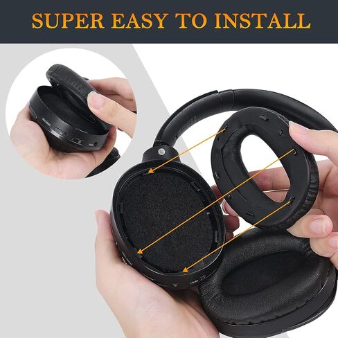 Replacement Earpads Cushions for Sony WH-1000XM2 (WH1000XM2) & MDR-1000X (MDR1000X) Headphones, Ear Pads with Noise Isolation Foam Black 1 Pair in Saudi Arabia