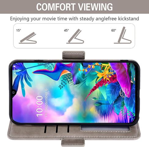 Asuwish Compatible with LG G8X ThinQ V50S Thin Q Wallet Case Tempered Glass Screen Protector Credit Card Holder Flip Purse Wrist Strap Stand Cell Phone Cover for LGG8XThinQ GX8 8X Men Blue in Saudi Arabia