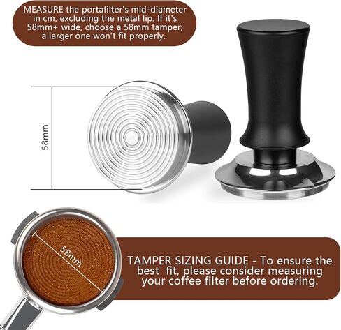 51mm Espresso Tamper Set - Spring-loaded Coffee Tamper, Adjustable Depth Espresso Distributor Leveler, Magnetic Dosing Funnel Aluminum Metal, Reusable Puck Screen, Fit for 51mm Portafilters in Saudi Arabia