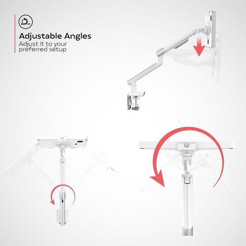 CTA Digital White Tablet Arm Mount for Desks with Anti-Theft Security for iPad 10.2 Series - iPad Air 3 - & iPad Pro 10.5 - White (PAD-SSMAE) in Saudi Arabia