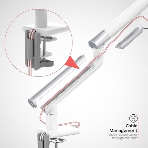 CTA Digital White Tablet Arm Mount for Desks with Anti-Theft Security for iPad 10.2 Series - iPad Air 3 - & iPad Pro 10.5 - White (PAD-SSMAE) in Saudi Arabia