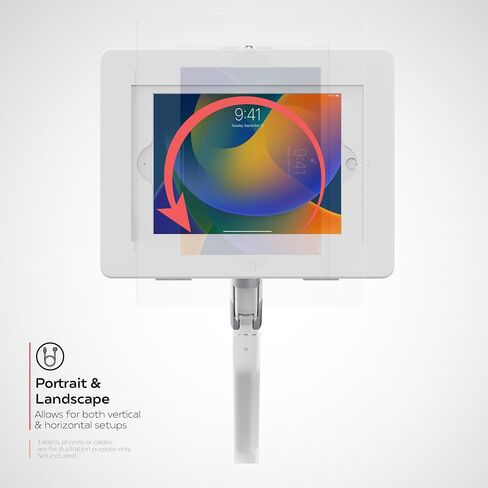 CTA Digital White Tablet Arm Mount for Desks with Anti-Theft Security for iPad 10.2 Series - iPad Air 3 - & iPad Pro 10.5 - White (PAD-SSMAE) in Saudi Arabia