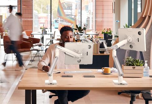 CTA Digital White Tablet Arm Mount for Desks with Anti-Theft Security for iPad 10.2 Series - iPad Air 3 - & iPad Pro 10.5 - White (PAD-SSMAE) in Saudi Arabia