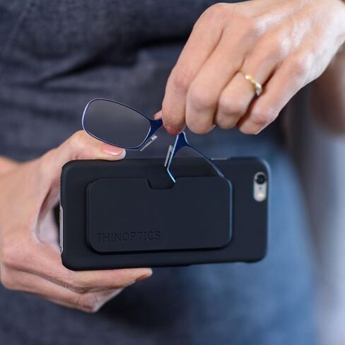 ThinOptics Slimline Rectangular Reading, iPhone 15 Plus Case/Clear Glasses, 44 mm + 1.5 in Saudi Arabia