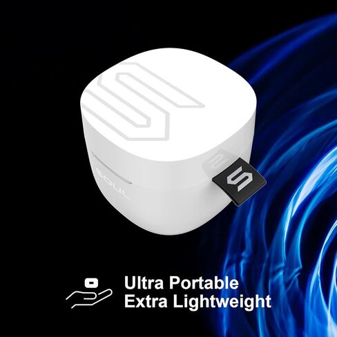 سماعات أذن لاسلكية Soul S-Track مع علبة شحن - مقاومة للماء، سماعات أذن رياضية + وقت شحن لمدة 7 ساعات - سماعات أذن لاسلكية خفيفة الوزن بشكل لا يصدق - سماعات أذن بلوتوث لاسلكية - أبيض لؤلؤي in Saudi Arabia