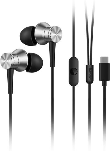 1MORE P10 Piston Fit سماعات أذن سلكية مع موصل USB-C، سماعات داخل الأذن مع ميكروفون، عزل الضوضاء، زر التحكم، سماعات أذن سلكية متينة لهاتف iPhone 15 Pixel 8 Oneplus in Kuwait