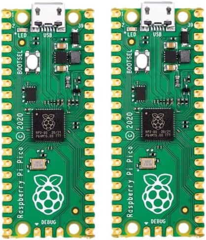 لوحة تحكم دقيقة Raspberry Pi Pico، معالج RP2040 ثنائي النواة Arm Cortex M0+، كمبيوتر لوحي واحد مرن، لوحة رائدة متعددة الاستخدامات من Raspberry Pi (عبوتان) in Saudi Arabia
