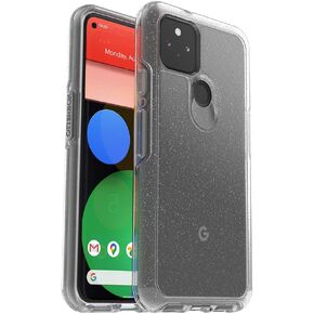حافظة OtterBox Symmetry Clear Series لهاتف Google Pixel 5 - ستاردست (تقشر فضي/شفاف)