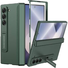 for Samsung Galaxy Z Fold 6 Case with Hinge Protection, [Built-in Screen Protector] [Adjustable Kickstand] Shockproof Slim Fit All-inclusive Protective Phone Cover for Galaxy Z Fold 6 2024