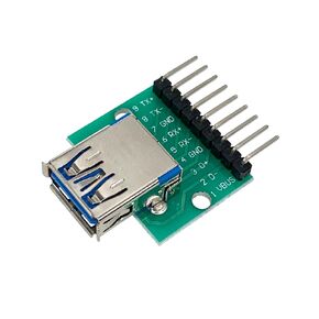 4pcs USB3.0 Male and Female to DIP Converter Board with 9 Pin 2.54mm Pitch Adapter for DIY USB Power Supply Breadboard Design（2Male and 2Female）