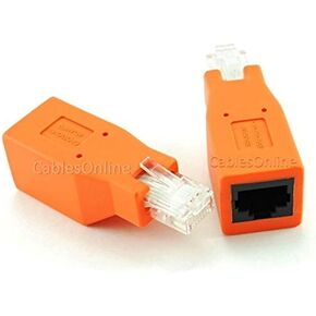 CablesOnline 5-Pack Cat6 / Cat5e Ethernet RJ45 Male/Female Crossover Adapter (UX-A11-5)