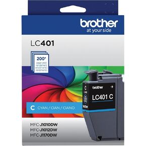 Brother Genuine LC401C Standard-Yield Cyan Ink Cartridge